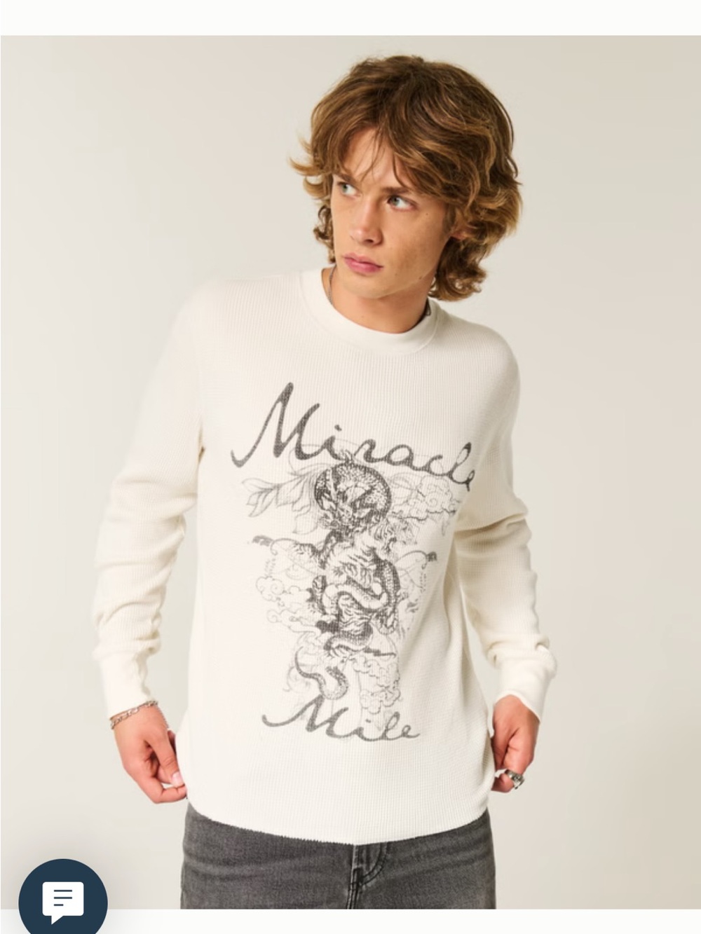Hollister Miracle Mile Graphic Thermal Shirt Size XS